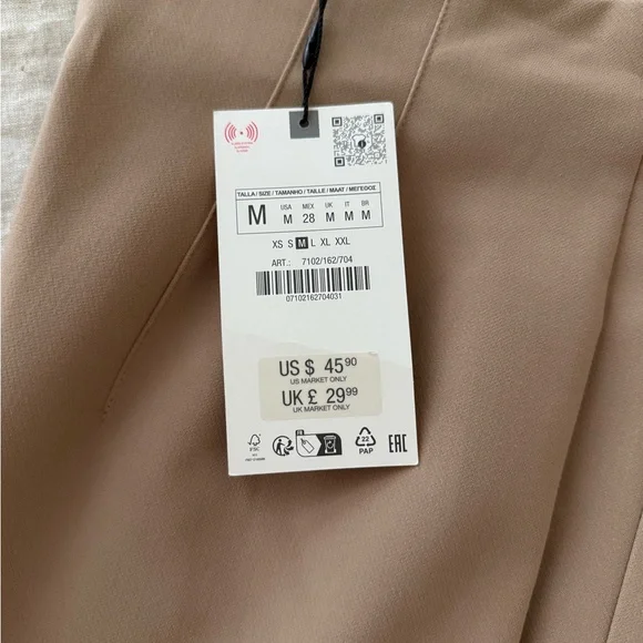 NWT Zara Pants With a High Waist - Picture 2 of 5